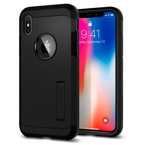 Capa para iphone x tough armor spigen black Menor preço em Capa para iphone x tough armor spigen black