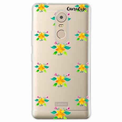 Menor preço em Capa para Lenovo Vibe K6 Plus Flores Amarelas Transparente - Quero case
