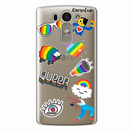 Menor preço em Capa para LG G3 Beat Pride Sticker Transparente - Quero case