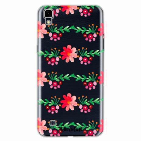 Menor preço em Capa para LG X Power Flores Vermelhas Transparente - Quero case