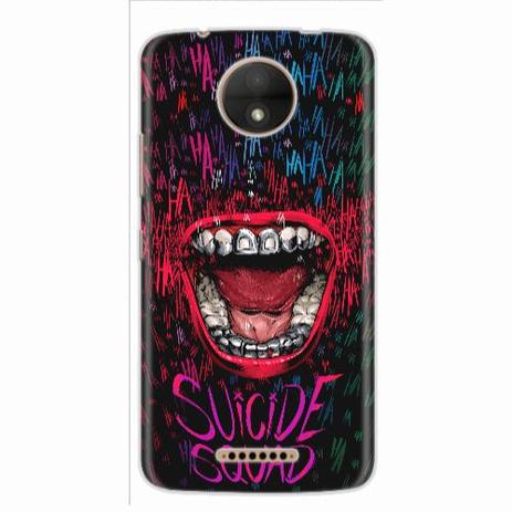 Capa para Moto C Esquadrão Suicida Risada Coringa - Quero case Menor preço em Capa para Moto C Esquadrão Suicida Risada Coringa - Quero case