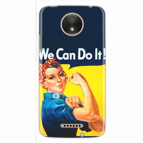 Capa para Moto C Plus We Can Do It! 02 - Quero case Menor preço em Capa para Moto C Plus We Can Do It! 02 - Quero case
