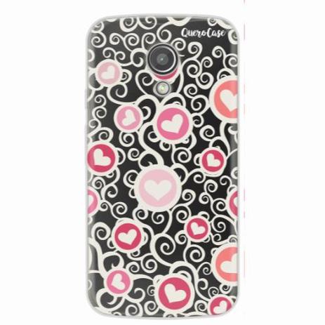 Capa para Moto G2 Coração em Ramos - Quero case Menor preço em Capa para Moto G2 Coração em Ramos - Quero case