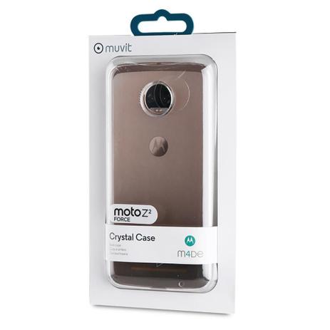 Capa Para Moto Z2 Force Cristal Case Original Muvit Motorola Menor preço em Capa Para Moto Z2 Force Cristal Case Original Muvit Motorola