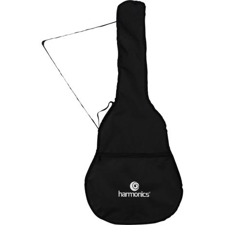 Capa Para Violão Folk Nylon Preto Harmonics Menor preço em Capa Para Violão Folk Nylon Preto Harmonics