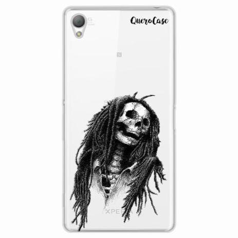 Capa para Xperia Z2 Caveira Bob Marley Transparente - Quero case Menor preço em Capa para Xperia Z2 Caveira Bob Marley Transparente - Quero case