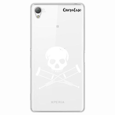 Capa para Xperia Z2 Caveira Jackass Transparente - Quero case Menor preço em Capa para Xperia Z2 Caveira Jackass Transparente - Quero case