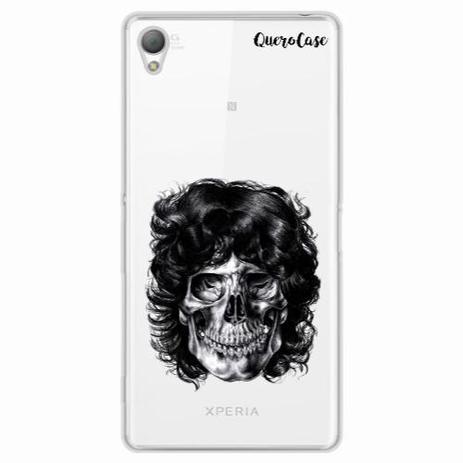 Capa para Xperia Z2 Caveira Jim Morrison Transparente - Quero case Menor preço em Capa para Xperia Z2 Caveira Jim Morrison Transparente - Quero case