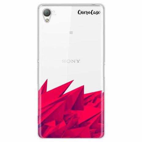 Capa para Xperia Z2 Polígonos Abstratos Transparente - Quero case Menor preço em Capa para Xperia Z2 Polígonos Abstratos Transparente - Quero case