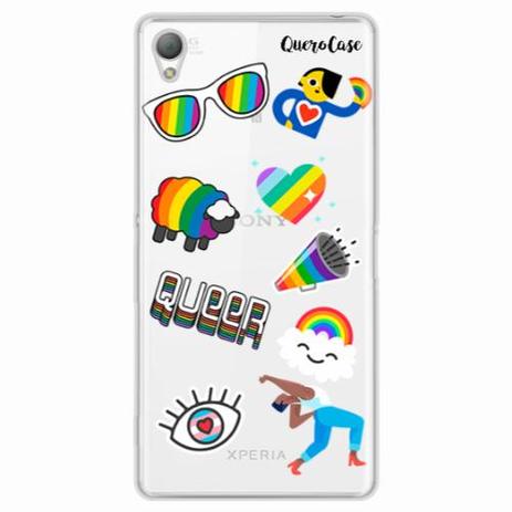 Capa para Xperia Z2 Pride Sticker Transparente - Quero case Menor preço em Capa para Xperia Z2 Pride Sticker Transparente - Quero case