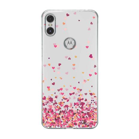 Capa Personalizada Motorola One XT1941 Corações - TP48 Menor preço em Capa Personalizada Motorola One XT1941 Corações - TP48