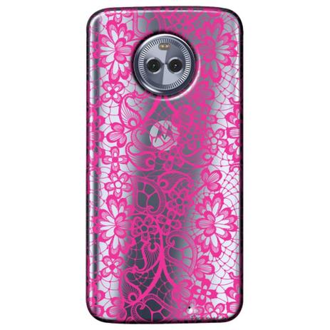 Capa Personalizada para Motorola Moto X4 XT1900 - Renda Pink - TP282 Menor preço em Capa Personalizada para Motorola Moto X4 XT1900 - Renda Pink - TP282
