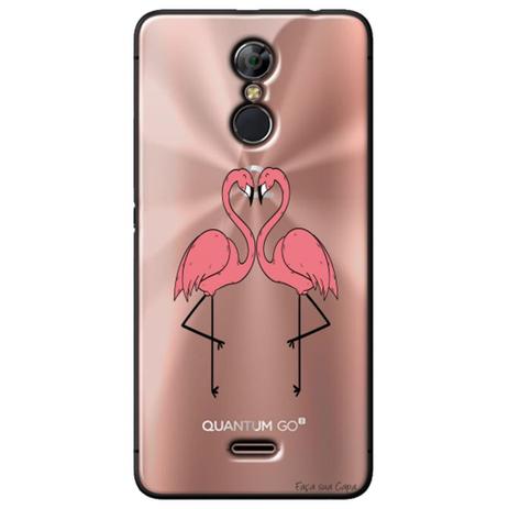 Capa Personalizada para Quantum Go 2 - Casal Flamingos - TP316 Menor preço em Capa Personalizada para Quantum Go 2 - Casal Flamingos - TP316