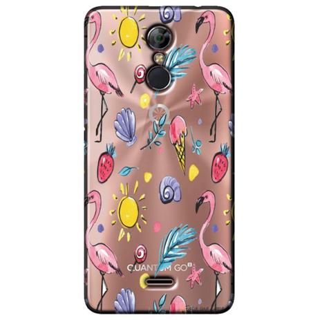 Capa Personalizada para Quantum Go 2 - Flamingos - TP318 Menor preço em Capa Personalizada para Quantum Go 2 - Flamingos - TP318