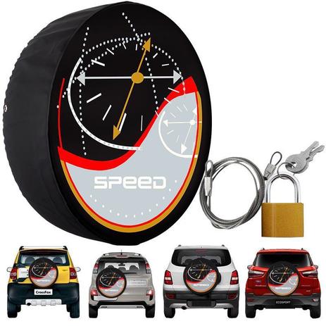 Capa Pneu Roda Estepe Universal com Cadeado Anti Furto Aro 14 à 17 Carrhel 436 Speed Cinza é boa?