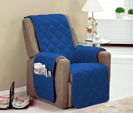Capa Protetor De Sofá Matelado Microfibra Lú Avulso Para Poltrona Azul - Enxovais ibitinga é boa?