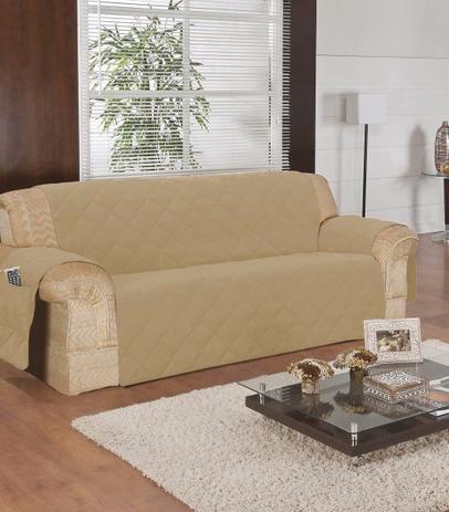Capa Protetor De Sofa Microfibra Matelado 3 Lugares Bege Viés - Confecções elba Menor preço em Capa Protetor De Sofa Microfibra Matelado 3 Lugares Bege Viés - Confecções elba