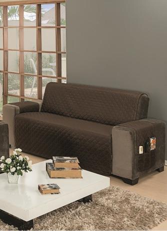 Capa Protetor Para Sofa 3 Lugares Impermeável King Gigante Marrom Caqui - MR Menor preço em Capa Protetor Para Sofa 3 Lugares Impermeável King Gigante Marrom Caqui - MR