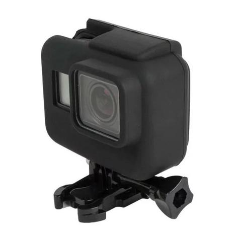 Capa Protetora Em Silicone Para Câmeras GoPro Hero 5, 6, 7 Black - Preto - Telesim Menor preço em Capa Protetora Em Silicone Para Câmeras GoPro Hero 5, 6, 7 Black - Preto - Telesim