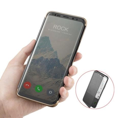 Capa Protetora Flip Cover Rock Dr. V para Samsung Galaxy S9 Plus 6.2” - Dourada Menor preço em Capa Protetora Flip Cover Rock Dr. V para Samsung Galaxy S9 Plus 6.2” - Dourada