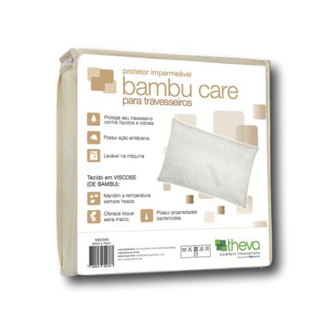 Menor preço em Capa Protetora Impermeável para Travesseiro Bambu Care 50X70 Theva - Copespuma