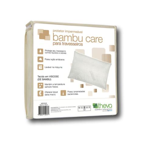 Capa Protetora Impermeável para Travesseiro Bambu Care 50X70 Theva - Copespuma Menor preço em Capa Protetora Impermeável para Travesseiro Bambu Care 50X70 Theva - Copespuma