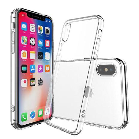Capa Protetora para Iphone X TPU Silicone Transparente - 25 Menor preço em Capa Protetora para Iphone X TPU Silicone Transparente - 25