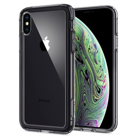 Capa Protetora Spigen Slim Armor Crystal para Apple iPhone X / XS - Transparente / Preto Menor preço em Capa Protetora Spigen Slim Armor Crystal para Apple iPhone X / XS - Transparente / Preto