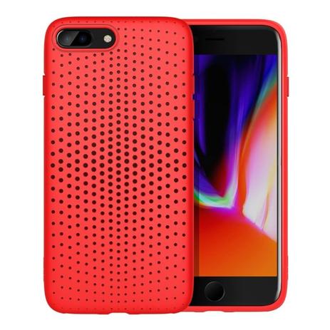 Capa Protetora TPU Rock Dot Series para iPhone 7 Plus / 8 Plus - Vermelho Menor preço em Capa Protetora TPU Rock Dot Series para iPhone 7 Plus / 8 Plus - Vermelho