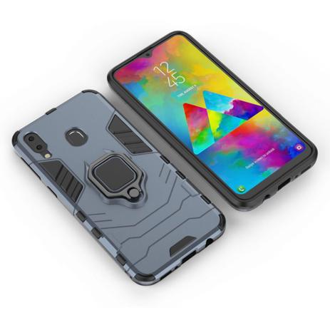 Capa Ring Armor Samsung Galaxy M30 - Azul - Hardcase Menor preço em Capa Ring Armor Samsung Galaxy M30 - Azul - Hardcase