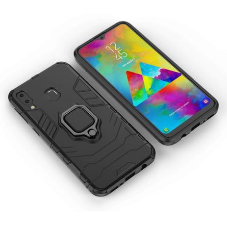 Capa Ring Armor Samsung Galaxy M30 - Preto - Hardcase Menor preço em Capa Ring Armor Samsung Galaxy M30 - Preto - Hardcase