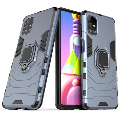 Capa Ring Armor Samsung Galaxy M51 Azul - Oem Menor preço em Capa Ring Armor Samsung Galaxy M51 Azul - Oem