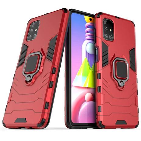 Capa Ring Armor Samsung Galaxy M51 Vermelho - Oem Menor preço em Capa Ring Armor Samsung Galaxy M51 Vermelho - Oem