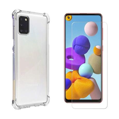 Capa Samsung Galaxy A21S Transparente Capinha Proteção Película - EXPLOITER  - Kit Capinha e Película para Celular - Magazine Luiza