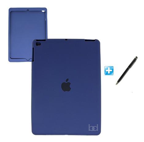 Menor preço em Capa Silicone Emborrachada Design iPad Air 2 (iPad 6) / Caneta Touch (Azul Escuro) - Skin t18