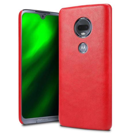 Capa Sleo Litch Motorola Moto G7 - Vermelho Menor preço em Capa Sleo Litch Motorola Moto G7 - Vermelho