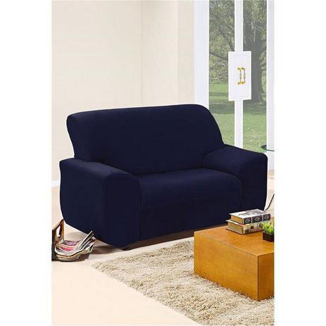 Capa Sofá Malha Dupla 2 Lugares Azul Marinho BelCapas - Bel capas - Capa  para Sofá - Magazine Luiza
