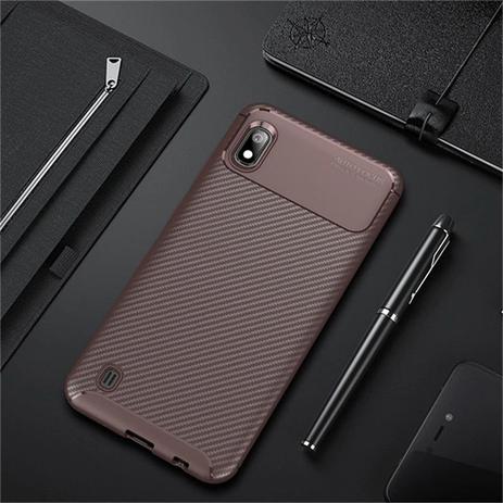 Capa TPU Carbon Samsung Galaxy M20 - Marrom - Soft case Menor preço em Capa TPU Carbon Samsung Galaxy M20 - Marrom - Soft case