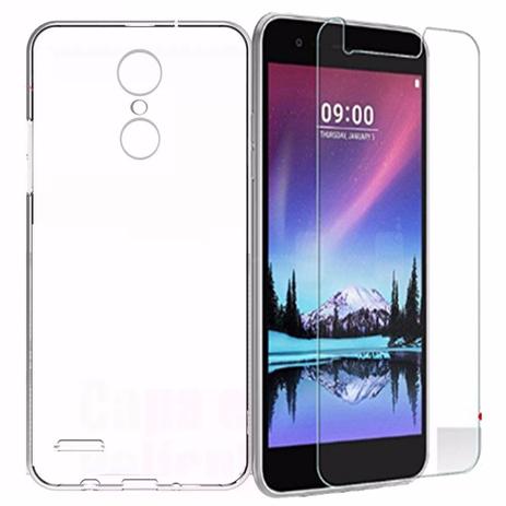 Capa Tpu Transparente para Lg K4 2017 + Película de Vidro - Maston Menor preço em Capa Tpu Transparente para Lg K4 2017 + Película de Vidro - Maston