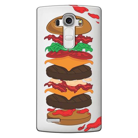 Capa Transparente Personalizada Exclusiva LG G4 H815 Eu Amo Lanche - TP107 Menor preço em Capa Transparente Personalizada Exclusiva LG G4 H815 Eu Amo Lanche - TP107