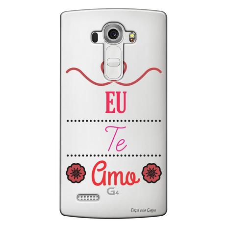 Capa Transparente Personalizada Exclusiva LG G4 H815 Eu Te Amo - TP148 Menor preço em Capa Transparente Personalizada Exclusiva LG G4 H815 Eu Te Amo - TP148