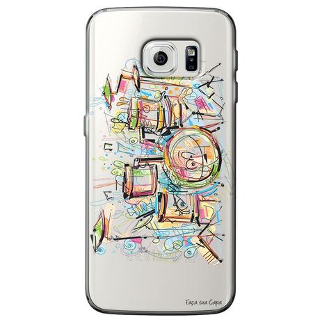 Capa Transparente Personalizada Exclusiva Samsung Galaxy S6 Bateria - TP05 Menor preço em Capa Transparente Personalizada Exclusiva Samsung Galaxy S6 Bateria - TP05