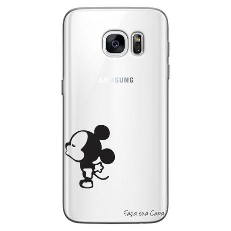 Capa Transparente Personalizada Exclusiva Samsung Galaxy S7 Mickey
