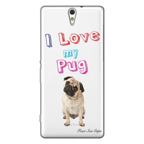 Capa Transparente Personalizada Exclusiva Sony Xperia C5 E5506 E5533 E5553 E5563 Eu Amo Meu Pug - TP83 - Samsung Menor preço em Capa Transparente Personalizada Exclusiva Sony Xperia C5 E5506 E5533 E5553 E5563 Eu Amo Meu Pug - TP83 - Samsung