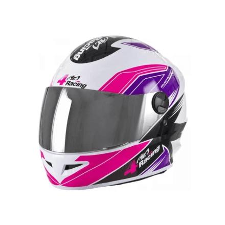 Capacete 4 Racing (Viseira Cristal + Viseira Cromada) Pink/L - Pro tork Menor preço em Capacete 4 Racing (Viseira Cristal + Viseira Cromada) Pink/L - Pro tork