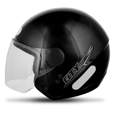 Capacete Aberto Ebf City Solid Com Viseira Preto Brilhante - Ebf Capacetes Menor preço em Capacete Aberto Ebf City Solid Com Viseira Preto Brilhante - Ebf Capacetes