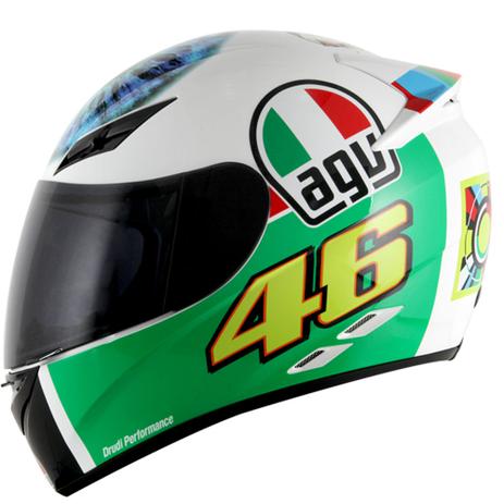 Capacete AGV K-3 The Eye Valentino Rossi BRANCO Menor preço em Capacete AGV K-3 The Eye Valentino Rossi BRANCO