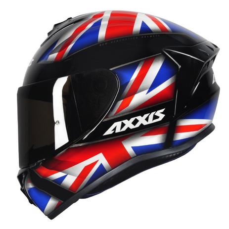 Capacete Axxis Draken Uk Gloss Black/ Red/ Blue Menor preço em Capacete Axxis Draken Uk Gloss Black/ Red/ Blue