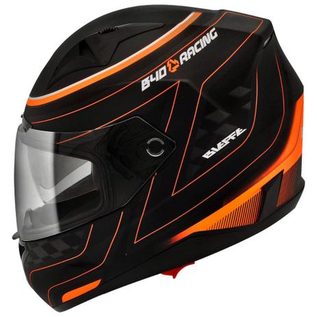 Capacete Bieffe B-40 Racing Preto Fosco e Laranja Tamanho:58 Menor preço em Capacete Bieffe B-40 Racing Preto Fosco e Laranja Tamanho:58