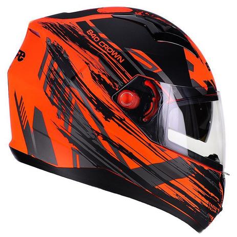pic Imagem Laranja Com Preto capacete bieffe b40 crown laranja preto fluorescente fosco